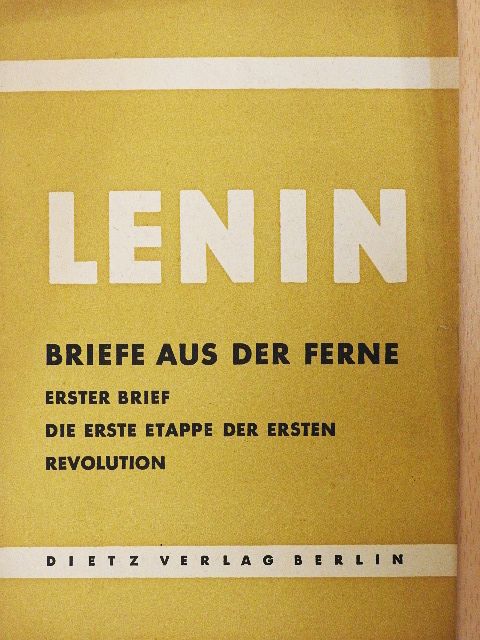 V. I. Lenin - Briefe aus der Ferne [antikvár]