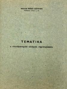 Tematika a vitorlázórepülő kiképzés végrehajtására [antikvár]
