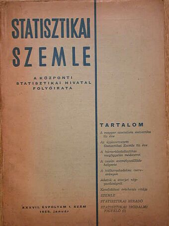 Dr. Ujhelyi Tamás - Statisztikai Szemle 1959. január [antikvár]