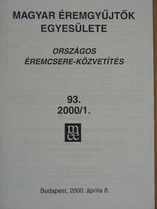 Országos éremcsere-közvetítés 2000/1. [antikvár]