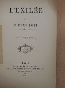 Pierre Loti - L'exilée [antikvár]