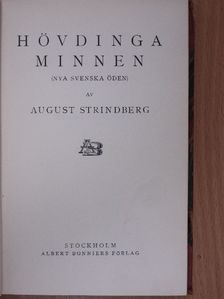August Strindberg - Hövdinga minnen [antikvár]