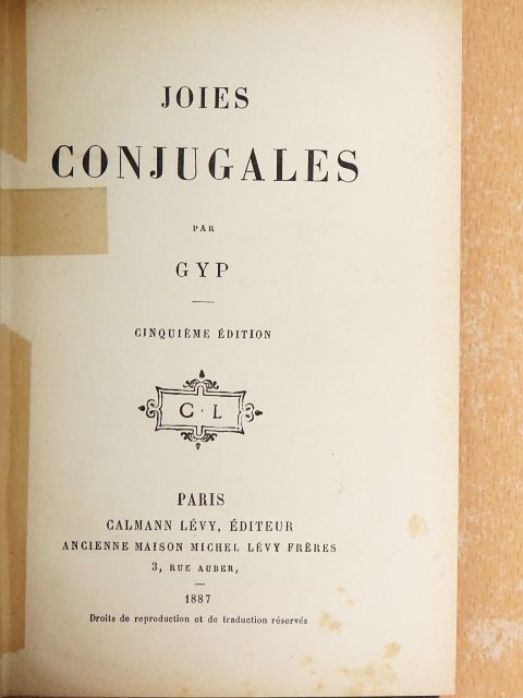 Gyp - Joies conjugales [antikvár]