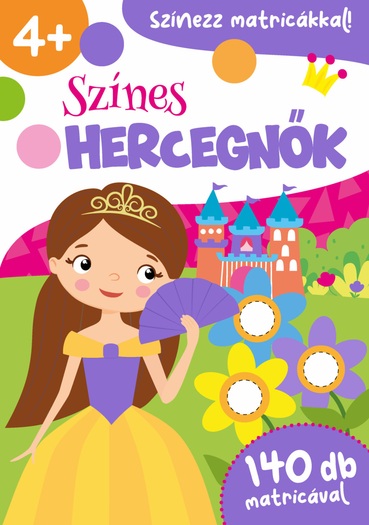 Színes hercegnők 140 db matricával