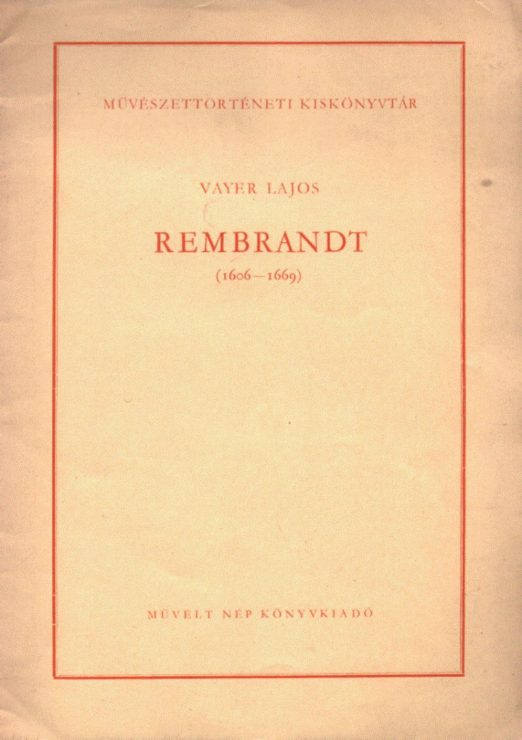 Vayer Lajos - Rembrandt [antikvár]