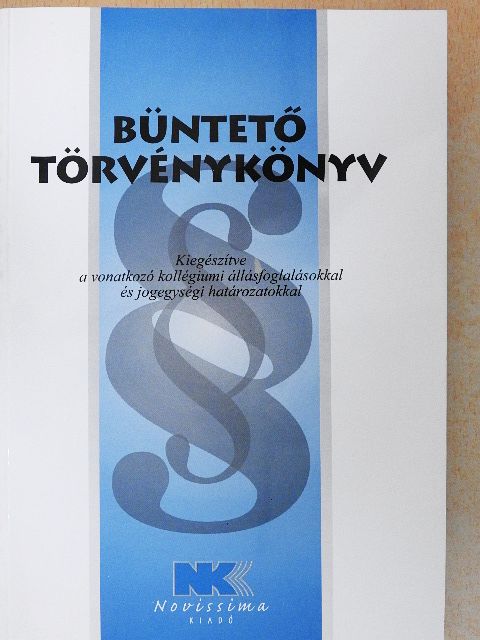 Büntető Törvénykönyv [antikvár]