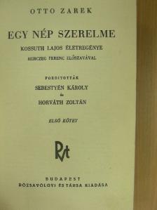 Otto Zarek - Egy nép szerelme I-II. [antikvár]