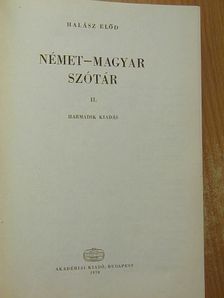 Halász Előd - Német-magyar szótár II. (töredék) [antikvár]