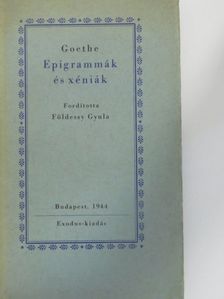 Goethe - Epigrammák és xéniák [antikvár]