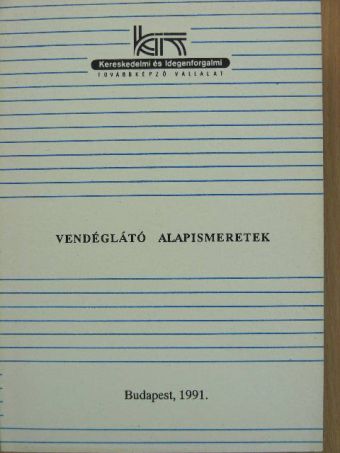 Vendéglátó alapismeretek [antikvár]