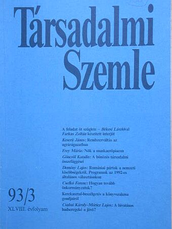 Csehó Ferenc - Társadalmi Szemle 1993. március [antikvár]