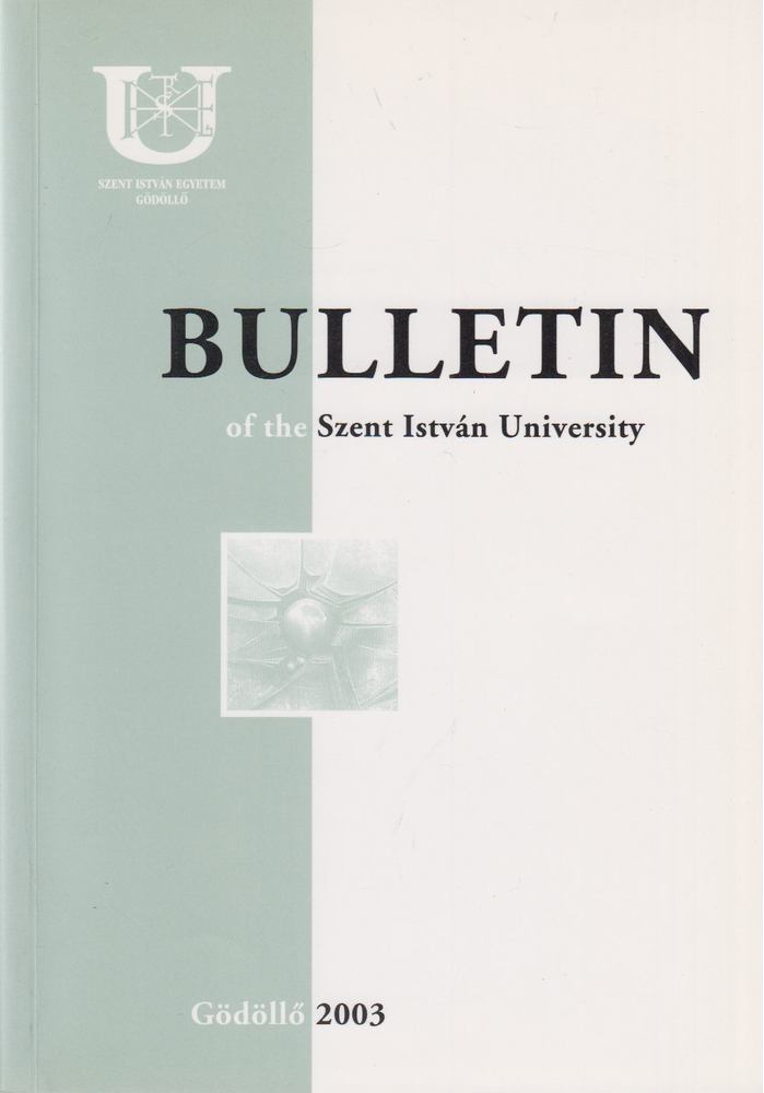 Harnos Zsolt - Bulletin of the Szent István University [antikvár]