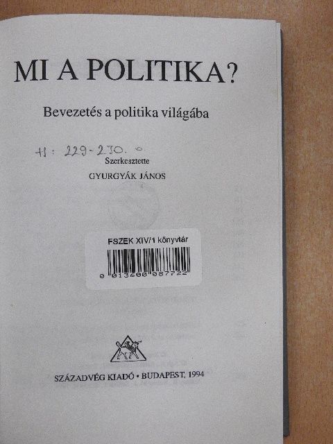 Baán László - Mi a politika? [antikvár]