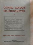 Bán Imre - Csikesz Sándor Emlékkönyvek 2.  [antikvár]