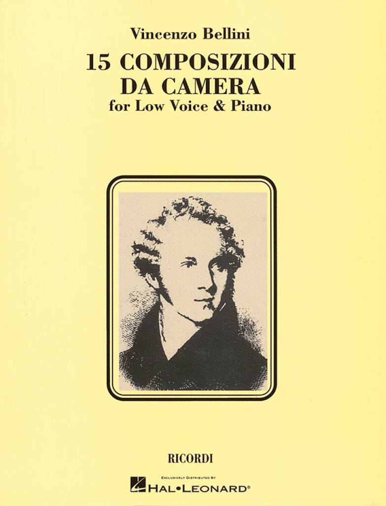 BELLINI - 15 COMPOSIZIONI DA CAMERA FOR HIGH VOICE & PIANO