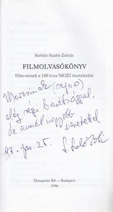 Sorbán-Szabó Zoltán - Filmolvasókönyv (dedikált) [antikvár]