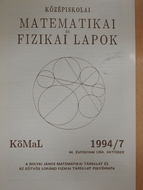 Pelikán József - Középiskolai matematikai és fizikai lapok 1994. október [antikvár]