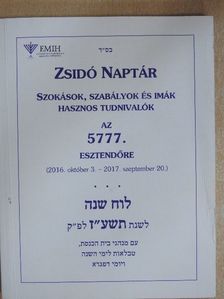 Zsidó naptár az 5777. esztendőre [antikvár]