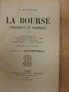 O. Marinitsch - La Bourse [antikvár]