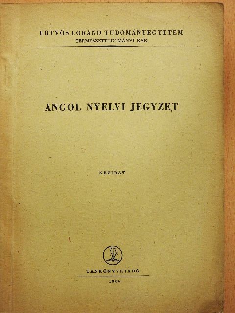 Agócs István - Angol nyelvi jegyzet [antikvár]