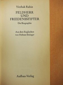 Yitzhak Rabin - Feldherr und Friedensstifter [antikvár]
