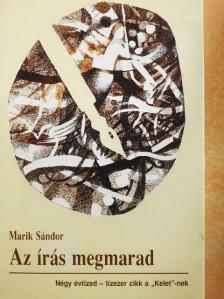 Marik Sándor - Az írás megmarad [antikvár]
