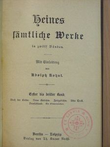 Heinrich Heine - Heines sämtliche Werke in zwölf Bänden 1-4. (gótbetűs) [antikvár]