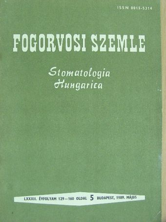 Dr. Bánóczy J. - Fogorvosi Szemle 1989. május [antikvár]
