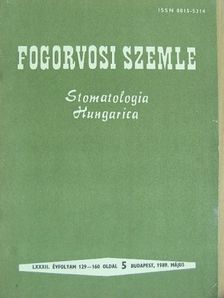 Dr. Bánóczy J. - Fogorvosi Szemle 1989. május [antikvár]