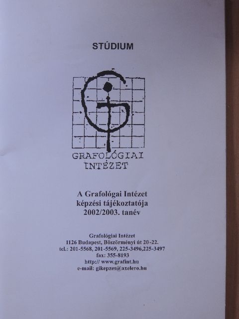 Stúdium 2002/2003. [antikvár]