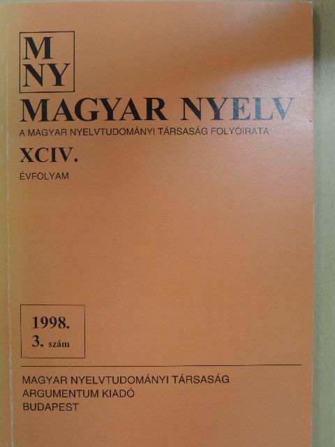 Balázsi József Attila - Magyar Nyelv 1998. szeptember [antikvár]