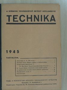 Dr. Jáky József - Technika 1945/1. [antikvár]