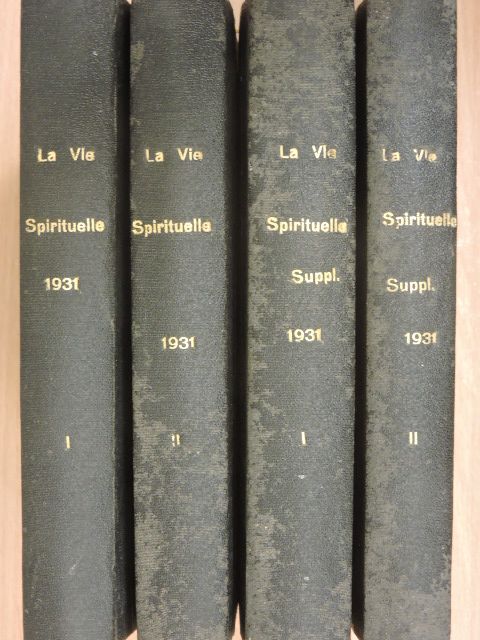 F. Gellé - La Vie Spirituelle 1931. (nem teljes évfolyam) I-II./Supplément 1931. I-II. [antikvár]