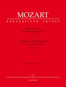 MOZART, W,A, - KONZERT IN B FÜR VIOLINE UND ORCHESTER NR.1 KV 207 PARTITUR URTEXT (CHRISTOPH-HELLMUT MAHLING)