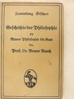 Dr. Bruno Bauch - Geschichte der Philosophie IV. (gótbetűs) [antikvár]