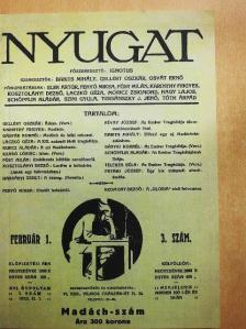 Bányai Kornél - Nyugat 1923. február 1. [antikvár]