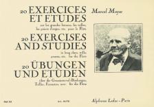 MOYSE, MARCEL - 20 EXERCICES ET ETUDES SOR LES GRANDES LIAISONS, LES TRILLES, LES POINTS D'ORGUE, ETC. POUR LA FLUTE