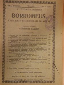 Kupa Dömötör - Borromeus 1915-1916/9-10. [antikvár]