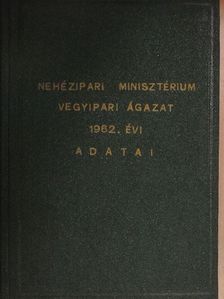 Nehézipari Minisztérium Vegyipari ágazat 1962. évi adatai [antikvár]