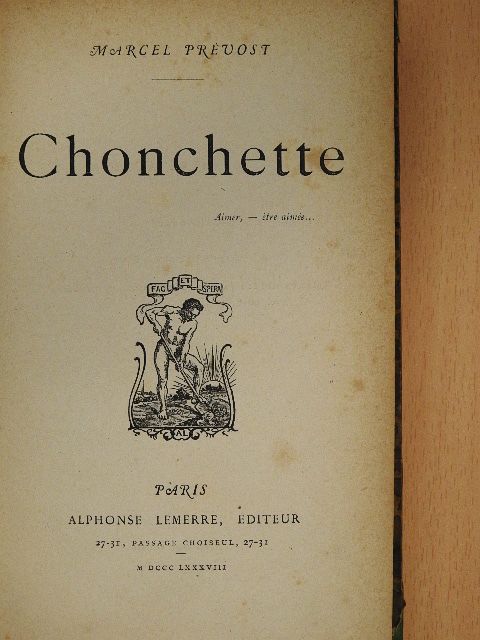 Marcel Prévost - Chonchette [antikvár]