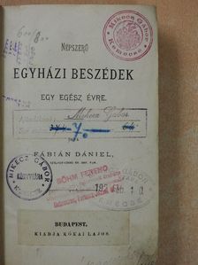 Fábián Dániel - Népszerü egyházi beszédek [antikvár]