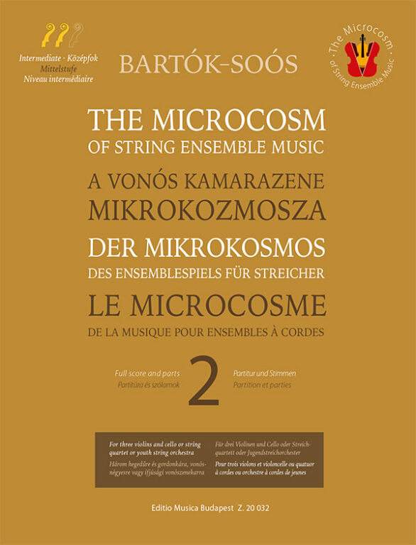 BARTÓK - A VONÓS KAMARAZENE MIKROKOZMOSZA 2. - PARTITÚRA ÉS SZÓLAMOK (SOÓS ANDRÁS)