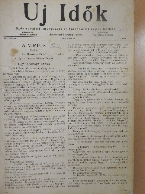 Adorján Andor - Uj Idők 1914. június 28.-december 20. (fél évfolyam) [antikvár]
