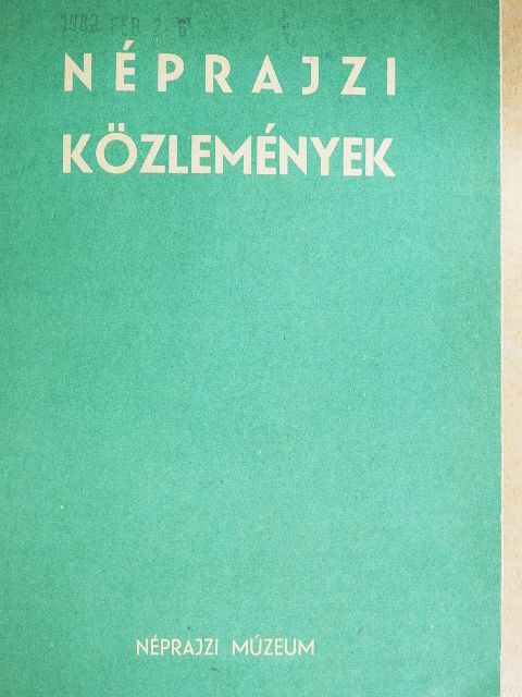 Molnár Mária - Néprajzi közlemények XXIV. [antikvár]