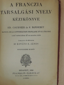 Ed. Coursier - A franczia társalgási nyelv kézikönyve [antikvár]