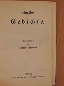 Goethe - Gedichte I. (gótbetűs) [antikvár]