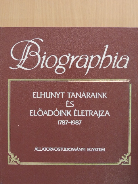 Dr. Fehér György - Biographia [antikvár]