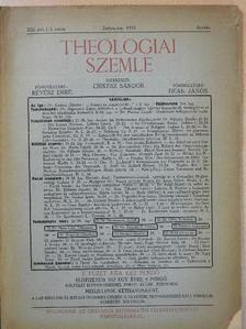 Dr. Dávid György - Theologiai Szemle 1937. Aratás [antikvár]