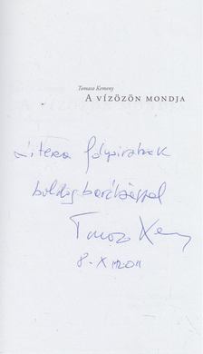 Tomaso Kemeny - A vízözön mondja (dedikált) [antikvár]