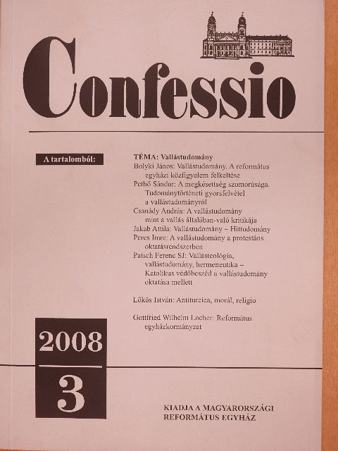 Bolyki János - Confessio 2008/3. [antikvár]